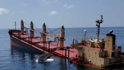 UK-owned ship attacked by Houthis sinks off Yemen coast