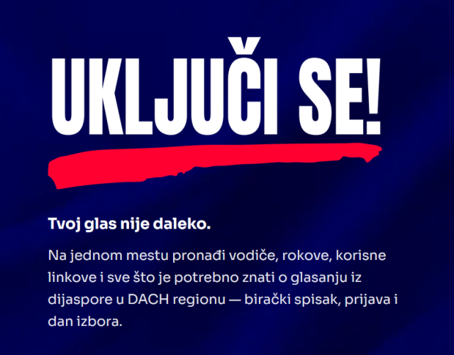 Pokrenut sajt „Uključi se” – vodič za birače iz rasejanja | Srpska dijaspora