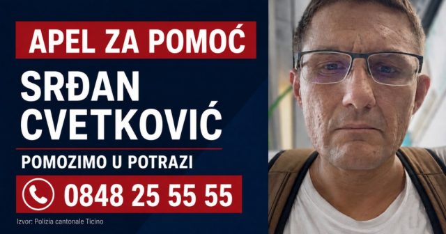 Nestao Srđan Cvetković u Luganu | Srpska dijaspora