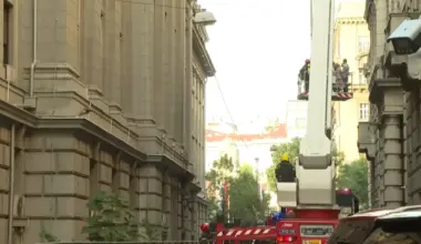 Požar u zgradi Železnice Srbije