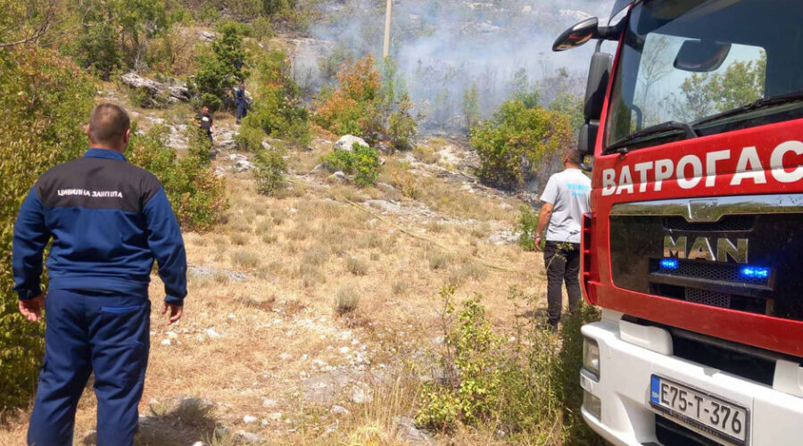 Požari kod Podgorice, Nikšića, Šavnika, Kolašina, Cetinja, Trebinja i Banjaluke, Štipa