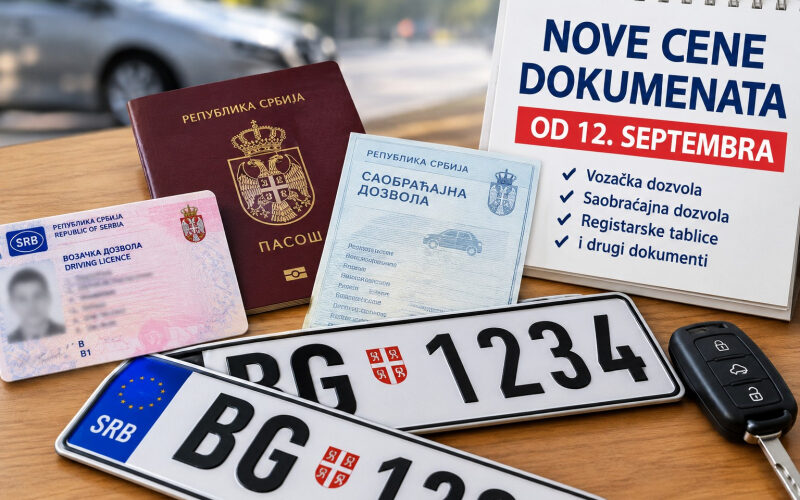Nove cene dokumenata od 12. septembra