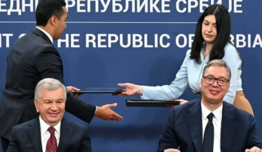 Vučić i Mirzijojev potpisali izjavu o strateškom partnerstvu, ministri razmenili 20 bilateralnih sporazuma