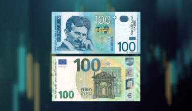 Srednji kurs dinara za evro 117,3614 dinara