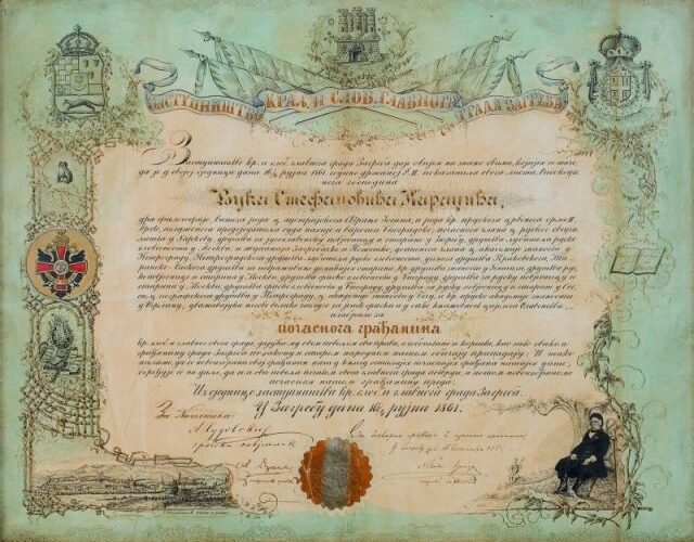 Vuk Stefanović Karadžić 16. septembra 1861. postao počasni građanin Zagreba | Srpska dijaspora