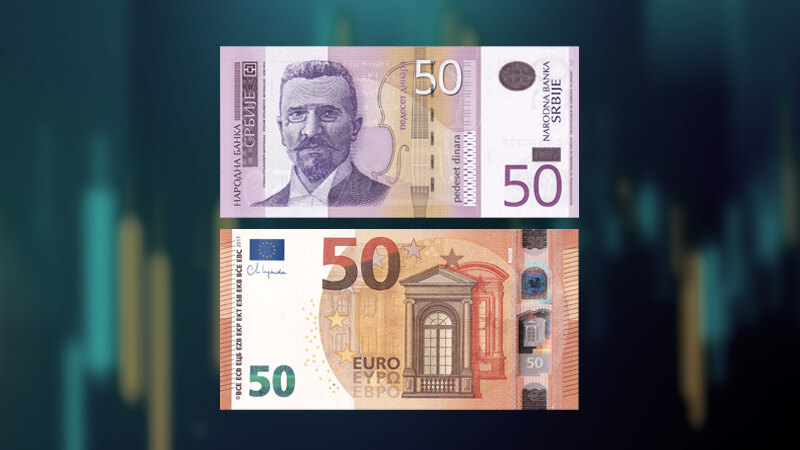 Srednji kurs dinara za evro 117,4420 dinara