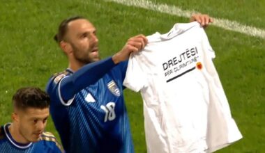Skandal u Prištini – fudbaler tzv. Kosova podigao majicu s porukom koja slavi OVK