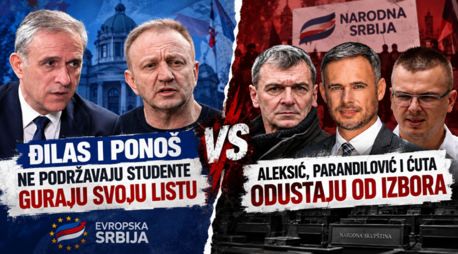 Đilas i Ponoš ne podržavaju studente, guraju svoju listu – Aleksić, Parandilović i Ćuta ispali iz igre i skupštine