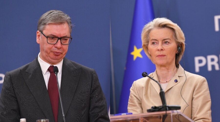 EVROPSKA KOMISIJA SE OGRAĐUJE OD VUČIĆEVOG SUSRETA SA FON DER LAJEN:“Oni su se slučajno i nakratko sreli“!