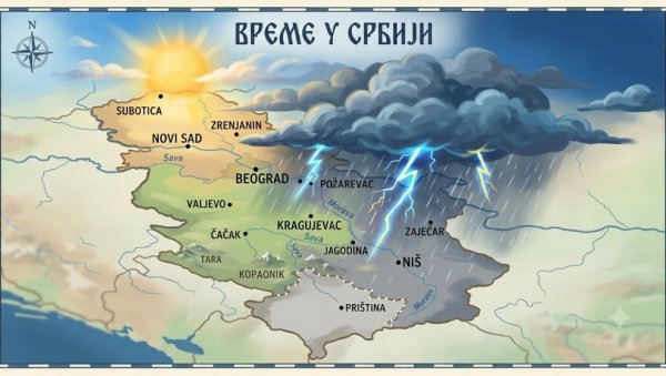 ТОКОМ НОЋИ ПРЕТЕЖНО ВЕДРО, А СУТРА МОГУЋ И ПЉУСАК Хитно се огласио РХМЗ: Ево какво нас време очекује наредних дана (ФОТО) ТОКОМ НОЋИ ПРЕТЕЖНО ВЕДРО, А СУТРА МОГУЋ И ПЉУСАК Хитно се огласио РХМЗ: Ево какво нас време очекује наредних дана (ФОТО)