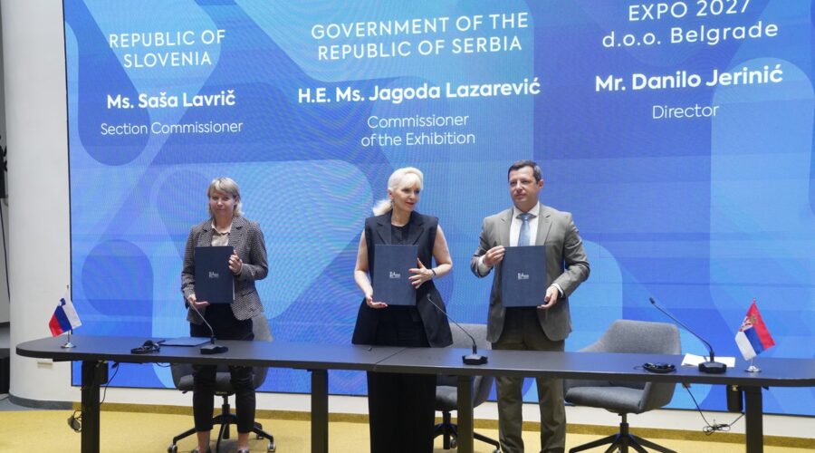 (Foto, video) Potpisan ugovor o učešću Slovenije na izložbi Ekspo 2027