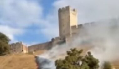 GORI KALEMEGDAN: Požar izbio u donjem delu drevne tvrđave, vatrogasci odmah na terenu! (VIDEO)