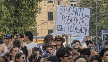 Glavni transparent na Prajdu u Beogradu – “studenti pobeđuju”; Okupilo se 2.000 ljudi FOTO