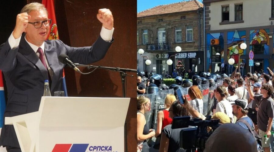 KAKVA BLAMAŽA: Vučić juče pozvao policiju da pusti na njegov skup i one koji se ne slažu sa njim, oni im to nisu dozvolili! (VIDEO)