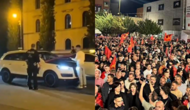 NEMAČKA POLICIJA SKIDALA ALBANSKE ZASTAVE: Na protestu podrške liderima OVK naređeno uklanjanje nacionalnih obeležja! (VIDEO)
