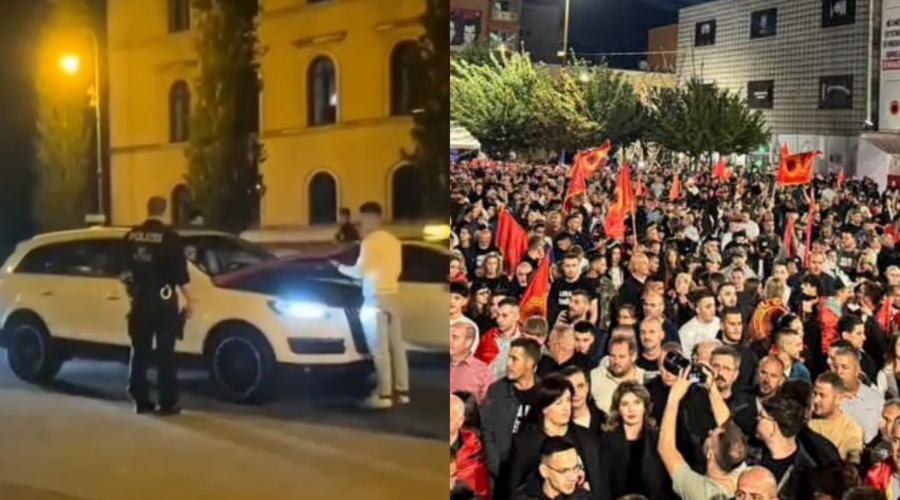 NEMAČKA POLICIJA SKIDALA ALBANSKE ZASTAVE: Na protestu podrške liderima OVK naređeno uklanjanje nacionalnih obeležja! (VIDEO)
