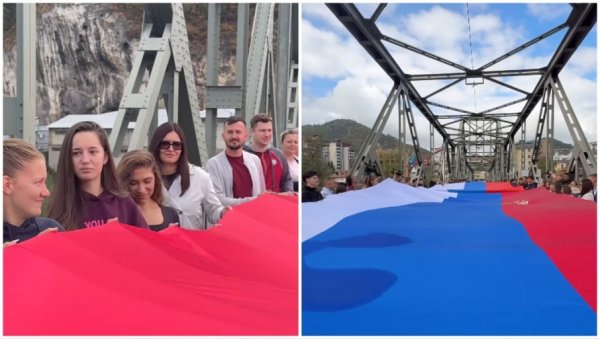 ДРИНА НИЈЕ ГРАНИЦА, ВЕЋ СПОНА: Српско јединство прослављено на мосту Братoљуб (ВИДЕО)