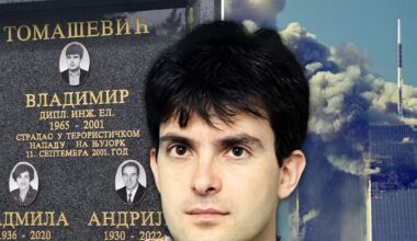 Ovo je grob Vladimira Tomaševića koji je rođen na Kosovu, a poginuo u napadu na Kule bliznakinje 11. septembra.