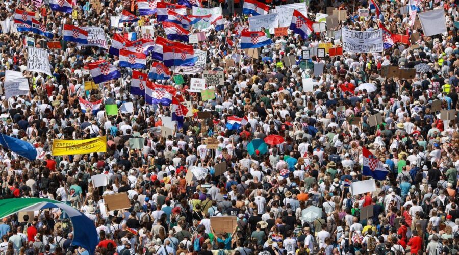 ‘Pluća Hrvatske teško dišu’: Protest u Zagrebu zbog opasnog otpada u Gospiću