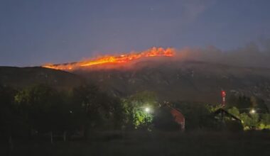 Požar na Suvoj planini i dalje bukti, preti velikom šumskom kompleksu
