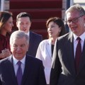 Predsednik Uzbekistana stigao u dvodnevnu poseti Srbiji, na aerodromu ga dočekao predsednik Vučić