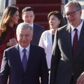 Predsednik Uzbekistana stigao u dvodnevnu posetu Srbiji, na aerodromu ga dočekao Vučić