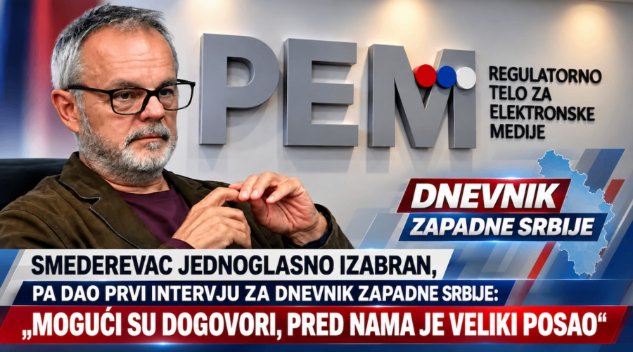 Prvi intervju novog predsednika Saveta REM-a za Dnevnik zapadne Srbije: „Pod hitno moramo da rešavamo nagomilane probleme“