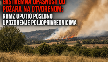 RHMZ upozorava na ekstremnu opasnost od požara: suša i vrućina isušile vegetaciju, vatra može planuti za tren