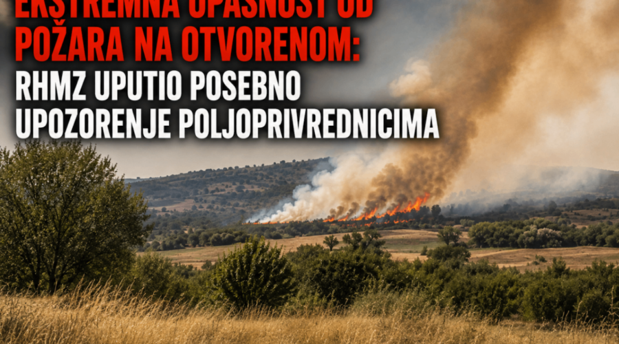 RHMZ upozorava na ekstremnu opasnost od požara: suša i vrućina isušile vegetaciju, vatra može planuti za tren