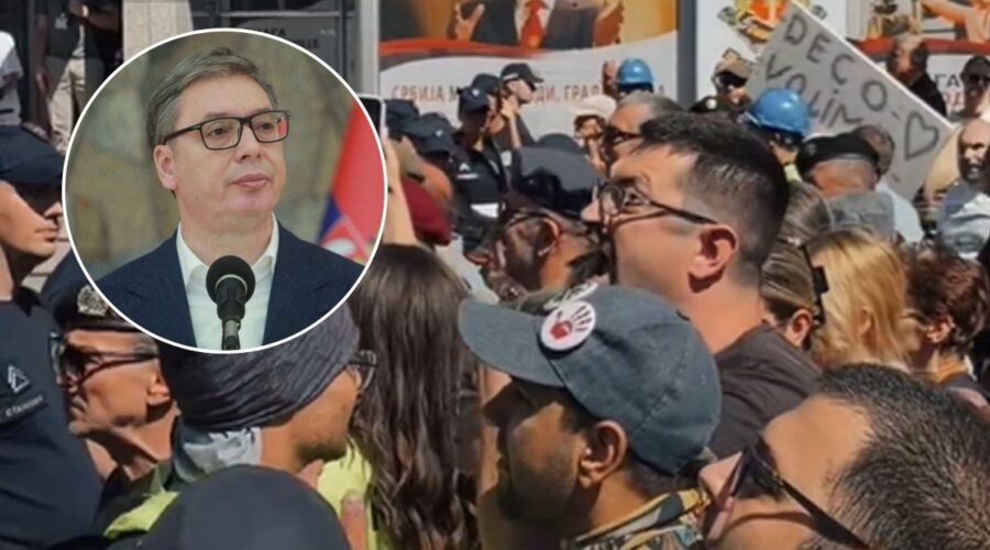 SKUP ZA ODABRANE GRAĐANE: Policija zaustavila Nišlije na 300 metara od Vučića, oni mu poručili da ga ne žele u svom gradu! (VIDEO)