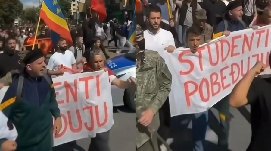 TRANSPARENT OVK ZAMENILI SA „STUDENTI POBEĐUJU“: TikTokom kruži lažni snimak sa protesta podrške Tačiju uz poruku „glas za studente je odricanje od Srbije“! (VIDEO)