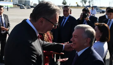 Vučić dočekao predsednika Uzbekistana Šavkata Mirzijojeva