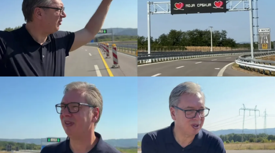 Vučić vozio novom obilaznicom oko Kragujevca: “Ovo je spas za grad”; Otvoreno prvih pet kilometara VIDEO