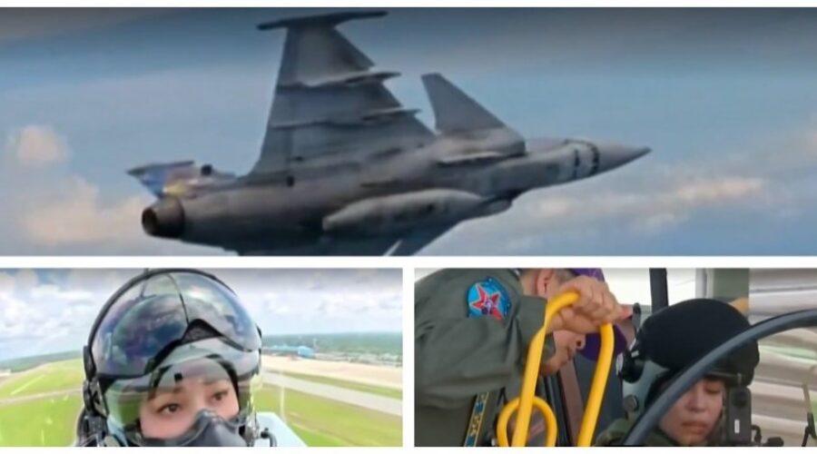 Tajlandska kraljica sama upravljala borbenim avionom