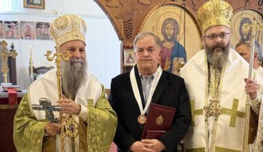 Patrijarh Porfirije služio liturgiju u manastiru Svetog Save u Melburnu