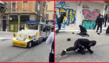 Maskirani demonstranti oteli turistički vozić u Grenoblu