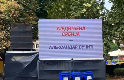 Komunalni inspektori naredili uklanjanje bine za predizborni skup SNS u Nišu