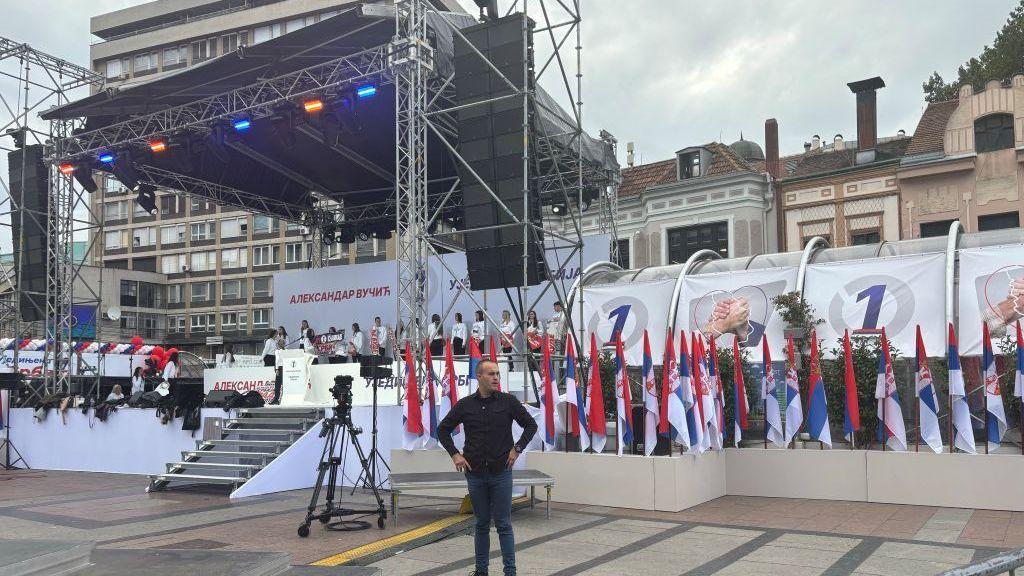 bina za predizborni skup Aleksandra Vučića u Nišu