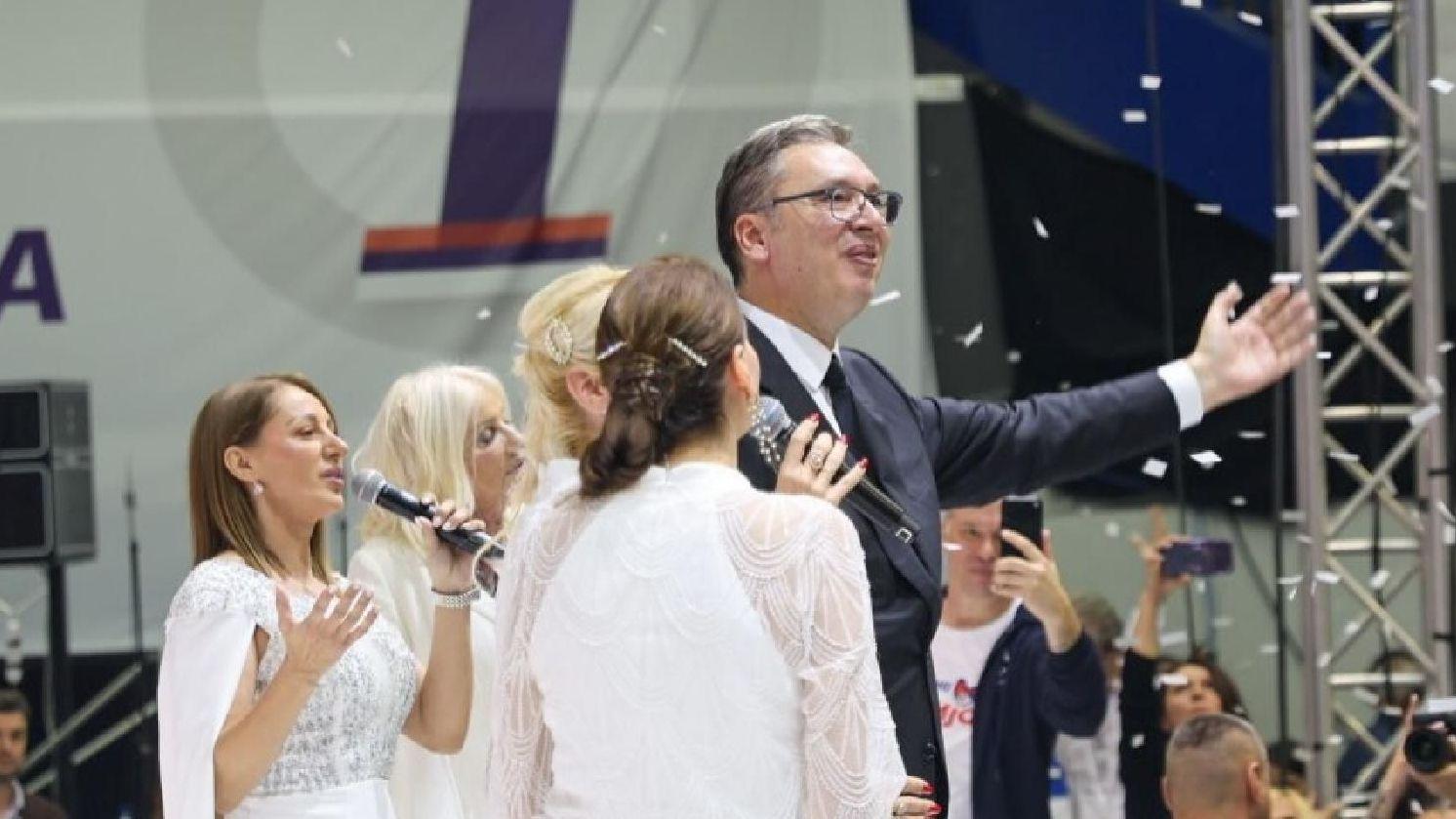 Aleksandar Vučić u hali na Novom Beogradu