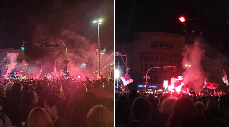 Pristalice “Studentske liste” slave u Novom Sadu: Pogledajte atmosferu na ulicama (foto)