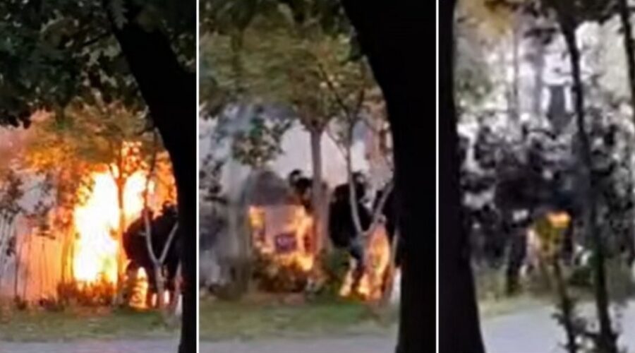 Demonstranti zapalili policajca u Tirani