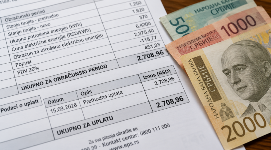 EPS: novi tekući račun za plaćanje električne energije