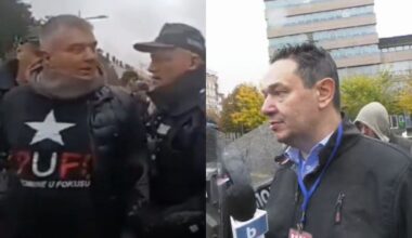 HAPŠENJA, KORDONI I ZABRANA SNIMANJA NA VUČIĆEVOM MITINGU U ZRENJANINU: Policija opkololia Šarovića i novinare KTV-a, privedeni aktivisti PUF-a! (VIDEO)