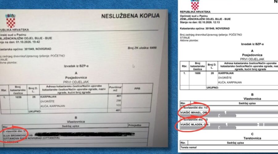 LAŽI NE PRESTAJU: Informer Srdanoviću pripisao tuđu kuću u Hrvatskoj – Portal Raskrinkavanje otkrio da je izvod iz katastra falsifikovan!