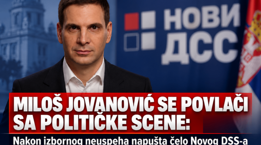 Miloš Jovanović podnosi ostavku na čelo Novog DSS-a: Nakon izbornog neuspeha povlači se sa javne scene