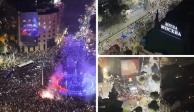 Nestvarni prizori, reke ljudi, vatromet, prestonica se orila: Evo kako je Beograd sinoć izgledao iz vazduha!