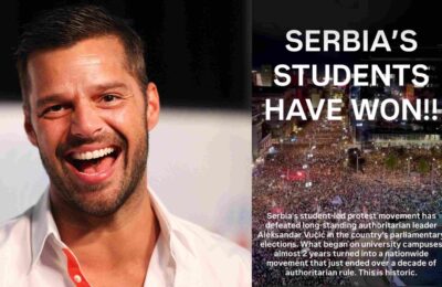 RIKI MARTIN POZDRAVIO POBEDU STUDENATA U SRBIJI: „Pokret predvođen studentima porazio je dugogodišnjeg autoritarnog lidera Vučića“ (VIDEO)