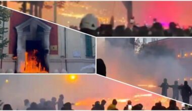 Snimci protesta iz Tirane