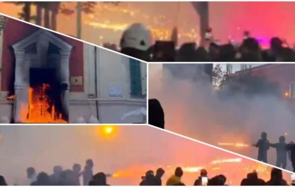 Snimci protesta iz Tirane