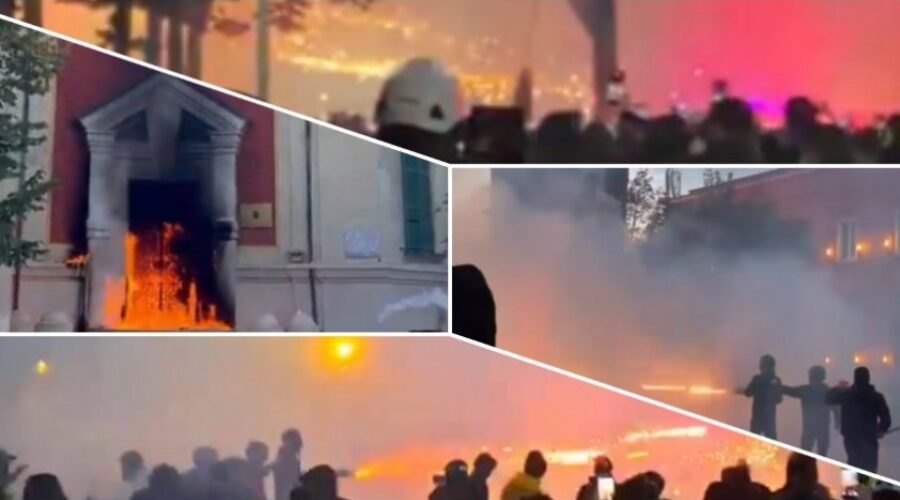 Snimci protesta iz Tirane